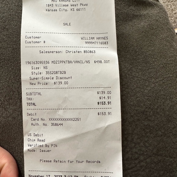 Brand new MK backpack purse! Purchased on 11/17/23 l. Receipt proof attached. - Picture 4 of 5